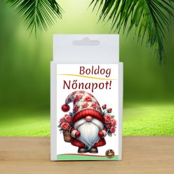   Boldog nőnapot” feliratos doboz kézműves szappannal – természetes illóolajjal készült ajándék