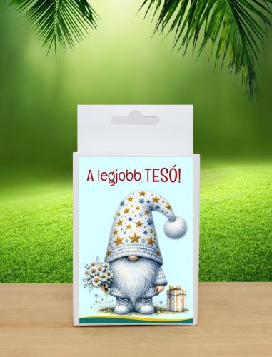 Legjobb Tesó” feliratos doboz kézműves szappannal – természetes illóolajjal készült ajándék