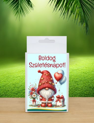 Születésnapi feliratos doboz kézműves szappannal