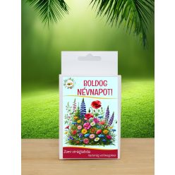   6 db.-os Feliratos  névnapi viráglabda-évelő vadvirág vetőmag keverékkel