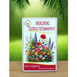   12 db.-os Feliratos születésnapi  viráglabda-évelő vadvirág vetőmag keverékkel