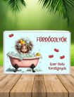 Feliratos eper illatú 8 db fürdőgolyó