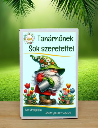 Tanárnőnek Sok szeretettel feliratos viráglabda 12 db