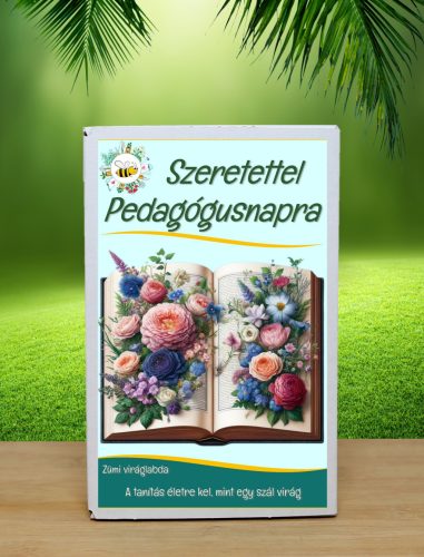 Pedagógusnapra sok szeretettel feliratos viráglabda 6 db